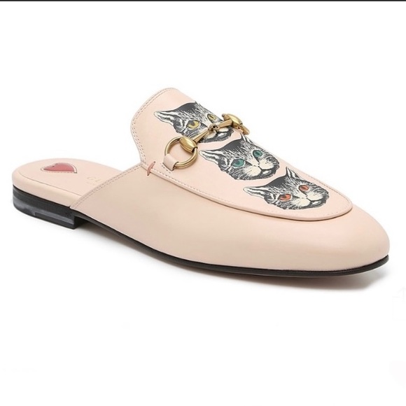 New Authentic Gucci Princetown Mule Cat G 37 US 7 - Picture 1 of 16